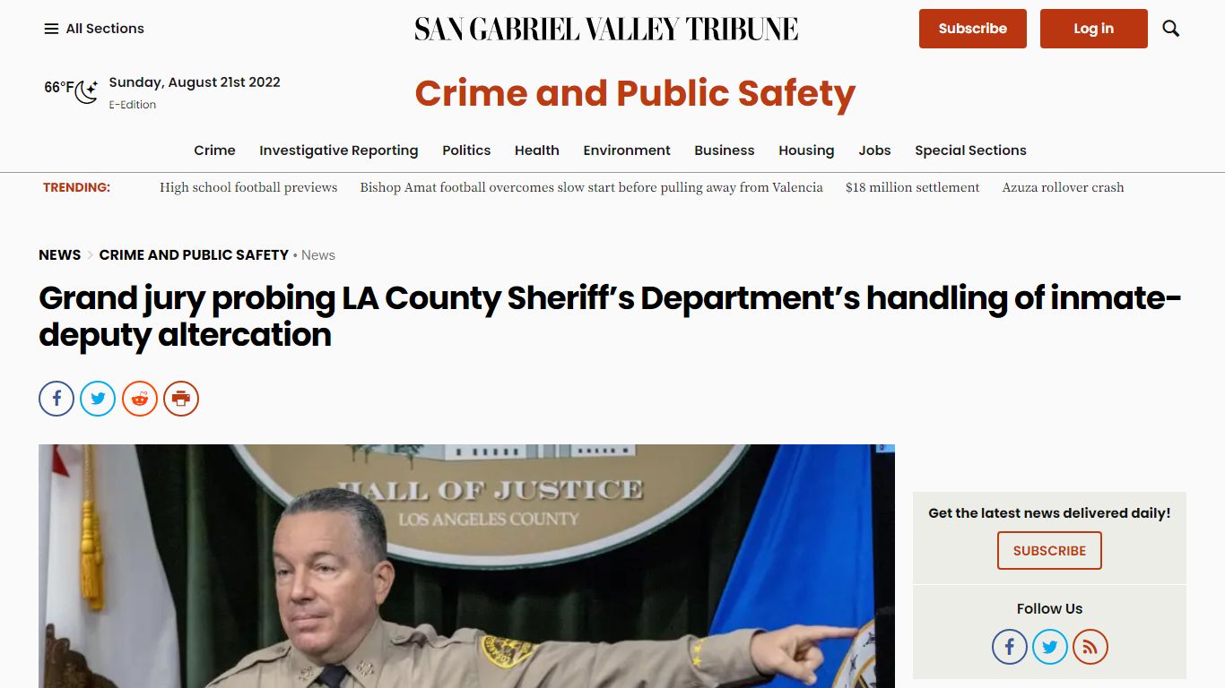 Grand jury probing LA County Sheriff’s Department’s handling of inmate ...